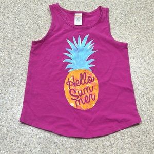 🌖 Gymboree pink pineapple tank top small 5-6